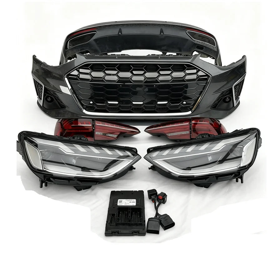 RS4 B9.5 Style Full Body Kit for Audi A4 &amp; S4 B9 (2017-2019)