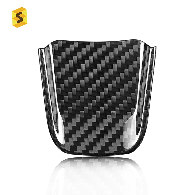 Real Carbon Fiber Steering Wheel Chin Trim for Fiat 500 &amp; Abarth (2020–2023)