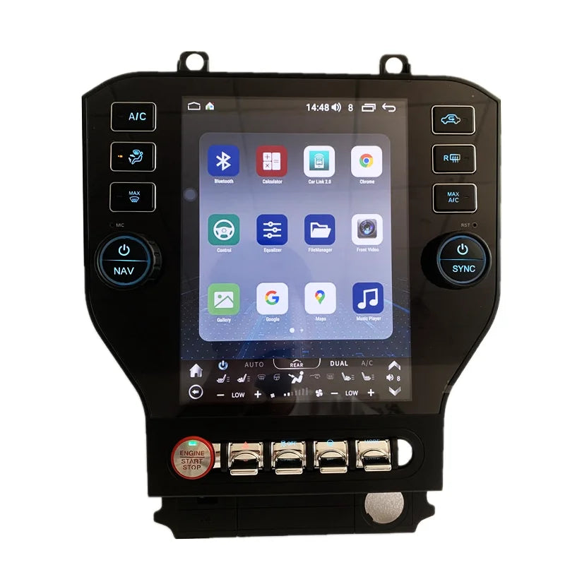 Tesla Style Android Stereo for Ford Mustang GT &amp; Shelby 2015-2023 – Wireless CarPlay, Android Auto &amp; GPS Navigation