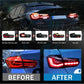 LCI GTS Style LED Tail Lights for BMW 3 Series F30, F35 & F80 | Clear Lens Plug & Play Upgrade
