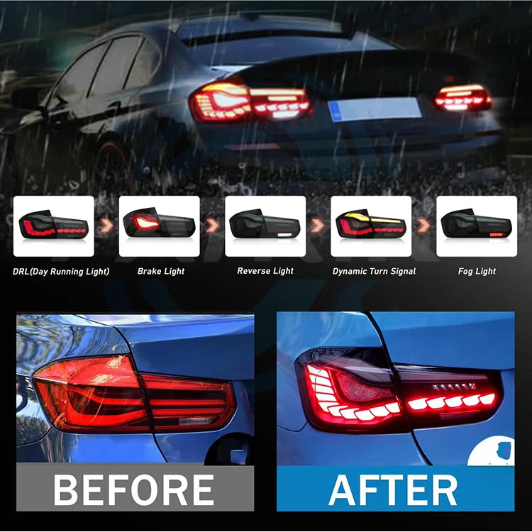 Auto Car Rear Led Tail Lights Lci for Bmws 3 Series F30 F35 F80 Gts clear Tail Lights Plug & Play