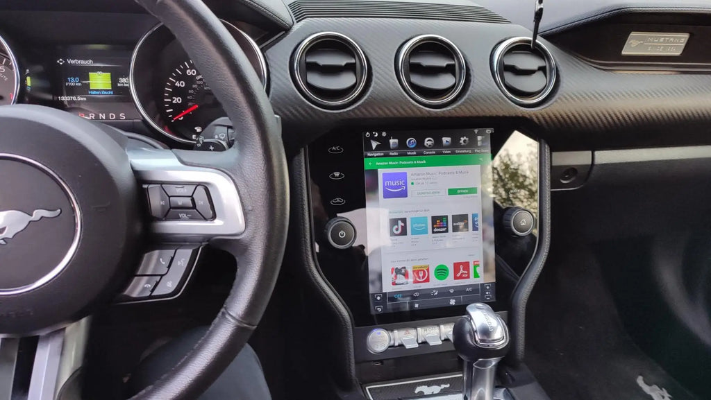 Tesla Style Android Stereo for Ford Mustang GT &amp; Shelby 2015-2023 – Wireless CarPlay, Android Auto &amp; GPS Navigation