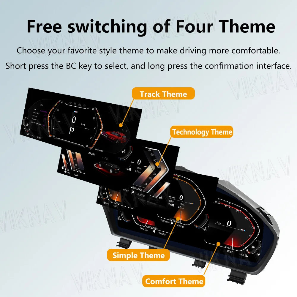12.3" Digital Dashboard Cluster for BMW 3 Series F30/F31/F34 &amp; 4 Series F32/F33/F36 (2011–2017)