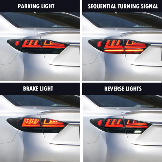 LED-achterlichten voor Lexus ES300 / ES350 (2013–2017) – sequentiële richtingaanwijzer, achteruitrijlicht