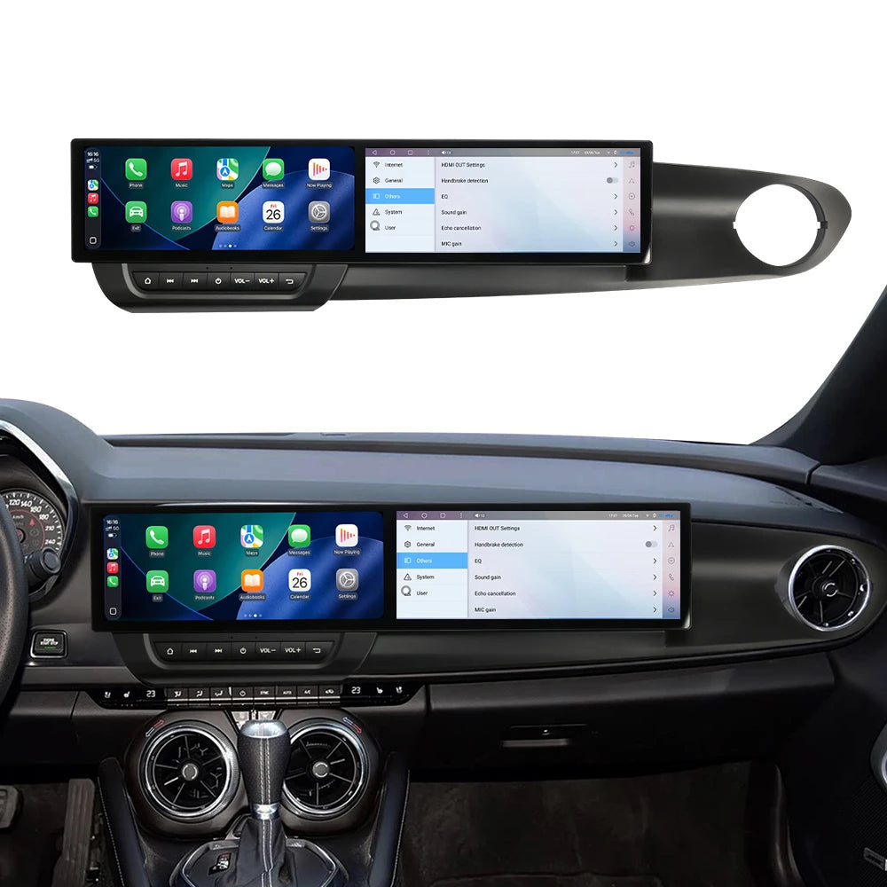 ZWNAV 12.3" Android 15 Dual Screen Car Stereo for Chevrolet Camaro (2016-2025) – Wireless CarPlay & GPS Navigation