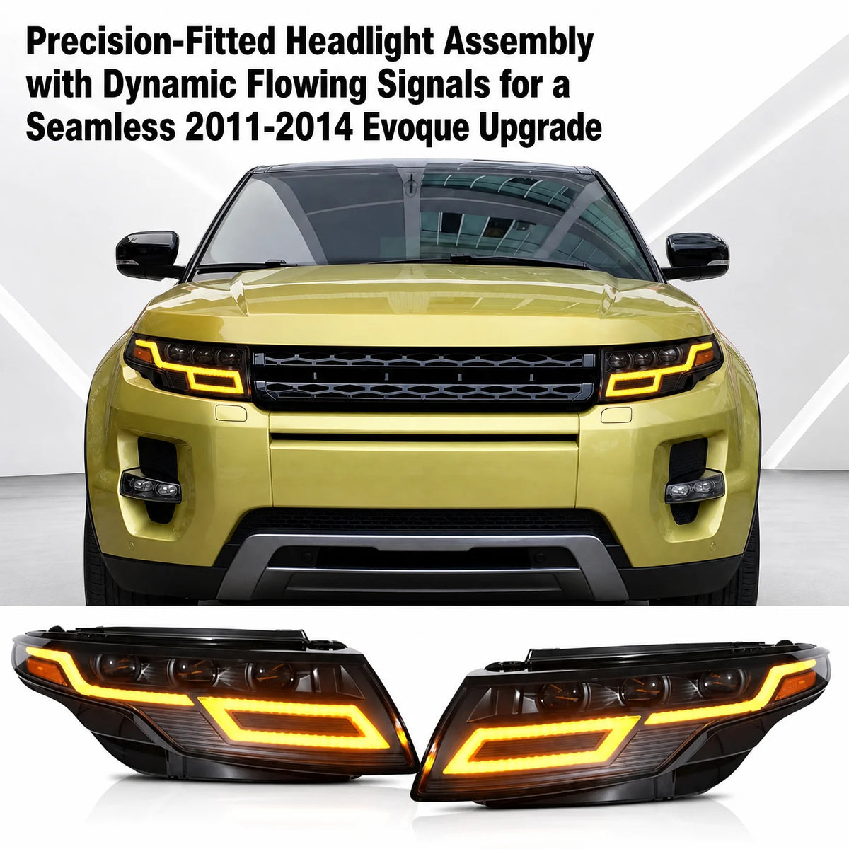 Range Rover Evoque headlight assembly with LED DRL – image 1
