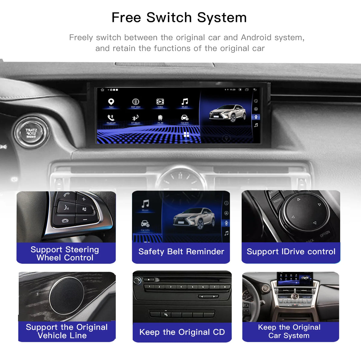 Uckazy 10.25 inch Android radio for Lexus IS RC – image 5