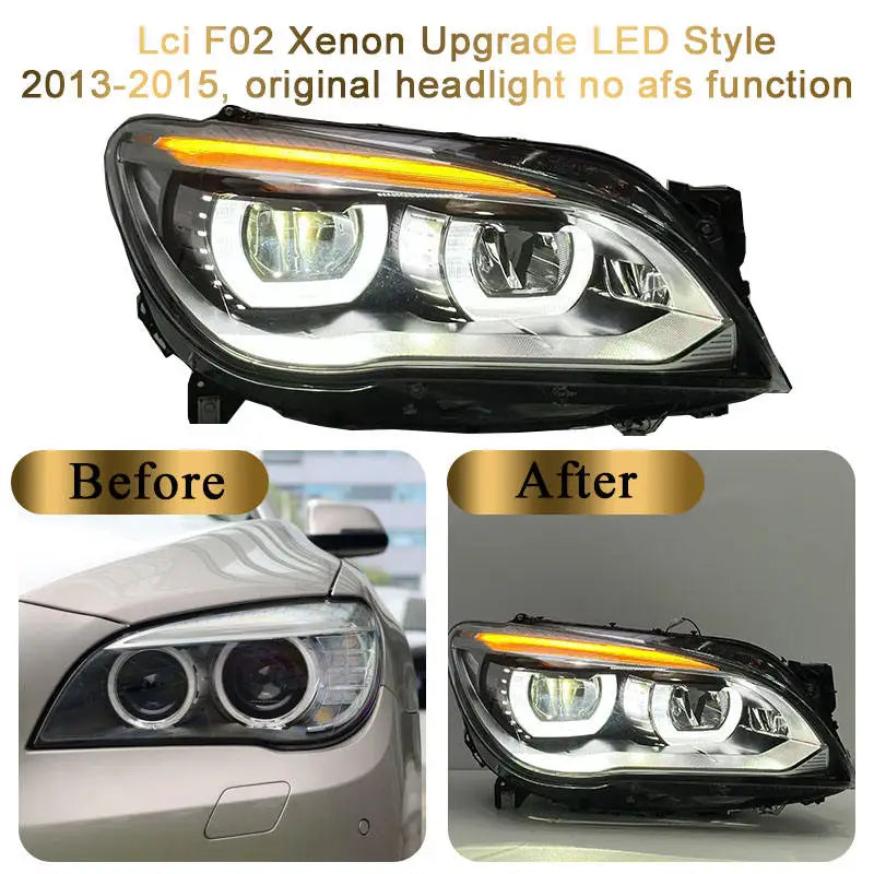 LED Headlights for BMW 7 Series F01 & F02 (2009-2015) – DRL & Dynamic Turn Signals