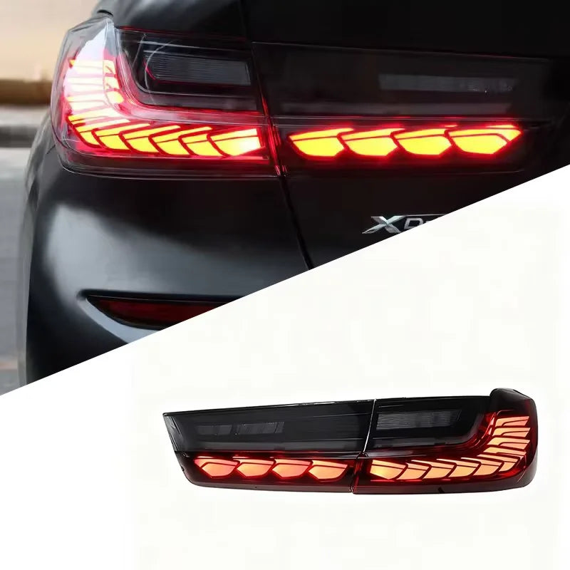 For BMW 3 Series 20-21 G20 G28  Dragon Scale LED Tail Lamp Assembly Modified Streaming Steering LED Taillight