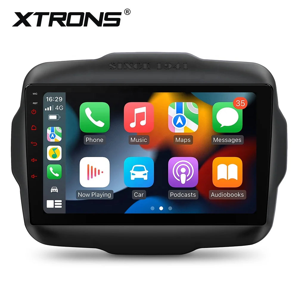 XTRONS 9" Android 14 Car Stereo for Jeep Renegade 2015-2020 – 4GB RAM, 64GB ROM, Wireless CarPlay & Android Auto