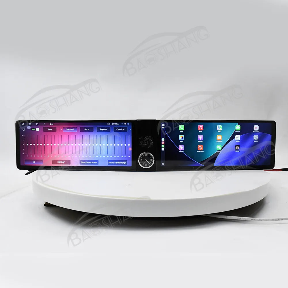 Baoshang Dual 12.3" Android 13 Car Stereo for Honda Accord & Insight 2018-2022 – Wireless CarPlay, GPS Navigation & Voice Control