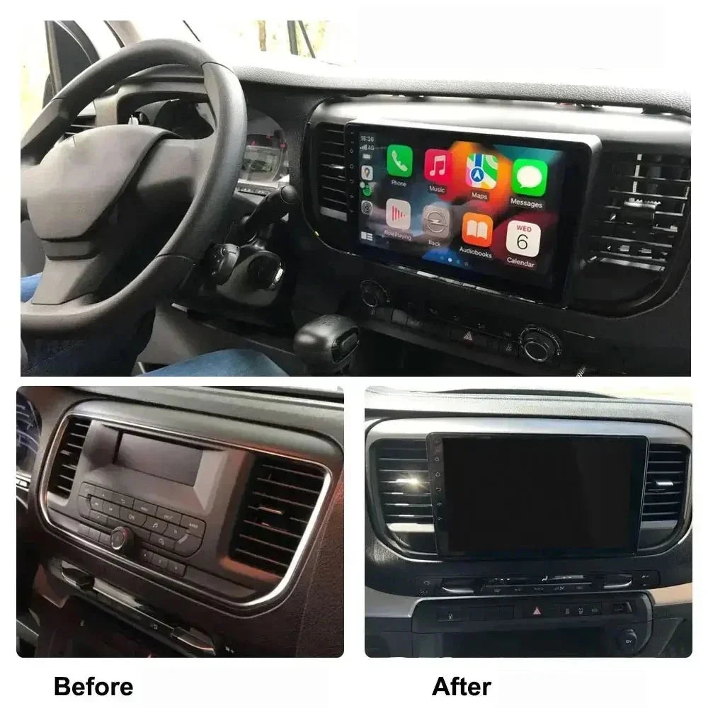 Car Radio Carplay for Peugeot Expert 3 Citroen Jumpy 3 SpaceTourer 1 2016-2021 Headunit Android 9 Inch Multimedia Navigation GPS
