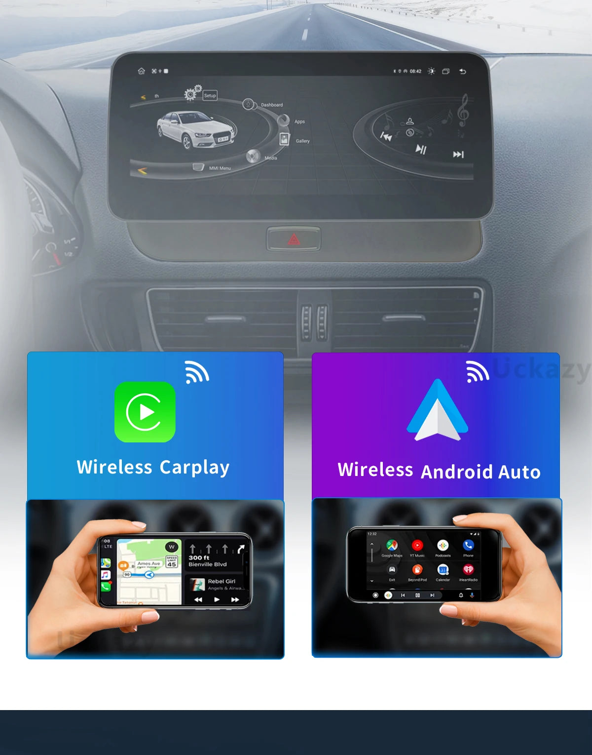 10.25" Android 14 Car Stereo for Audi Q5 8R (2008–2017)