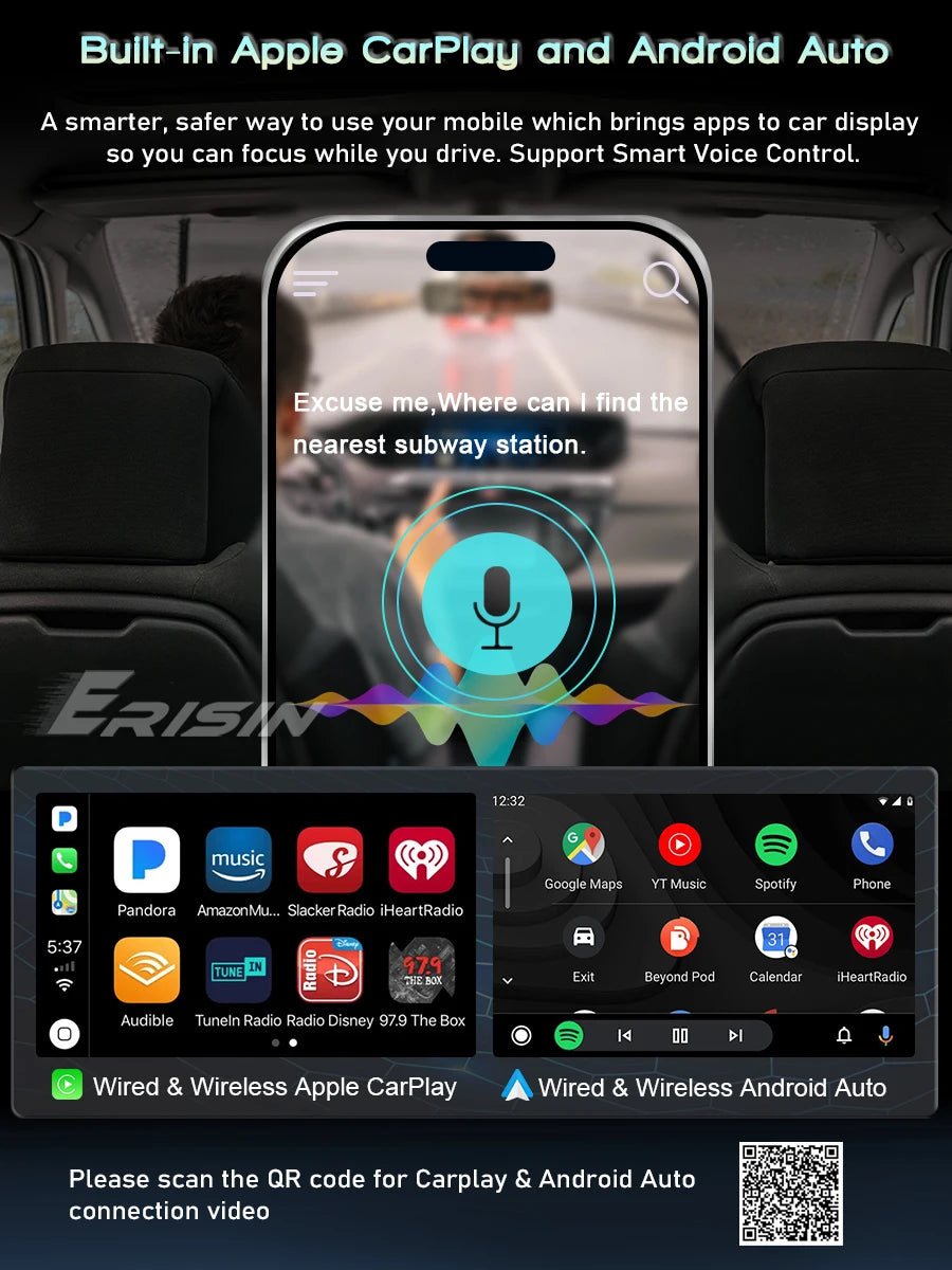Erisin ES6630M 7" Android 14 Car Stereo for Alfa Romeo MiTo – Wireless CarPlay, Android Auto, GPS &amp; DSP Audio