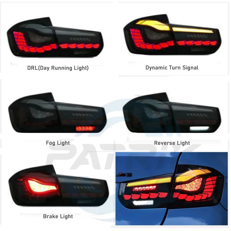 Auto Car Rear Led Tail Lights Lci for Bmws 3 Series F30 F35 F80 Gts clear Tail Lights Plug & Play