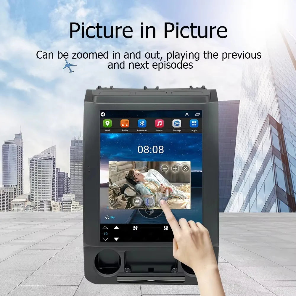 TS10 Android Car Stereo for Ford F-150 2016-2021 – 12.1" Vertical Screen with Wireless CarPlay &amp; Android Auto