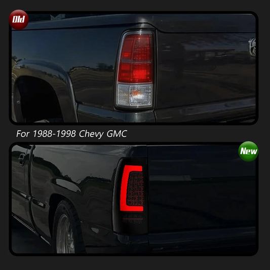 TYPY LED Tail Lights for Chevrolet & GMC Trucks 1988-1998 – Smoke Lens Rear Light Upgrade