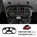 Real Carbon Fiber Center Console AC Control Frame for Fiat 500 &amp; Abarth 595
