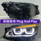 LED Angel Eye Headlight Assembly for BMW 7 Series F01 &amp; F02 (2009-2015)