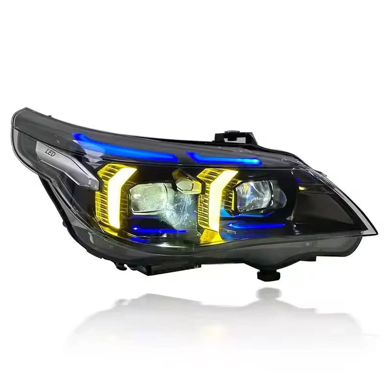 JY High Quality 12V Car Headlight Modification for 5 Series E60 2005-2010 Yellow-White DRL Color Switchable