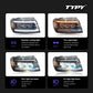 For 99-04 Jeep Grand Cherokee Headlight Assembly Retrofit with LED Projector, Daytime Running Lights, and Dynamic Turn Signals