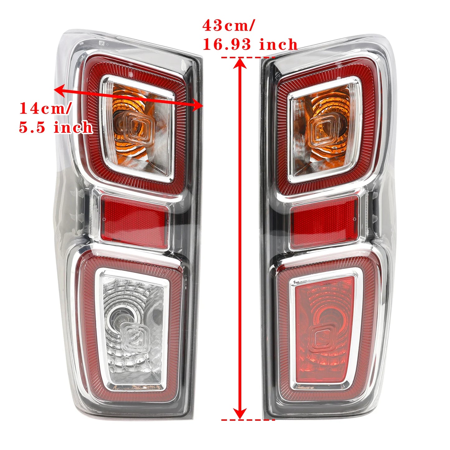 LED Tail Light Set for Isuzu D-Max Pickup (2020–2022) – Left &amp; Right Rear Lamp Assembly (RHD)
