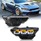 RSJ LED Headlights for Ford Mustang 2024-2026 – Projector Lens Headlamp with DRL