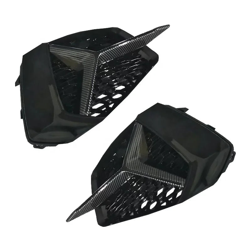 Gloss Black Honeycomb Fog Light Grilles for Audi A3 / S3 (2020–2024)