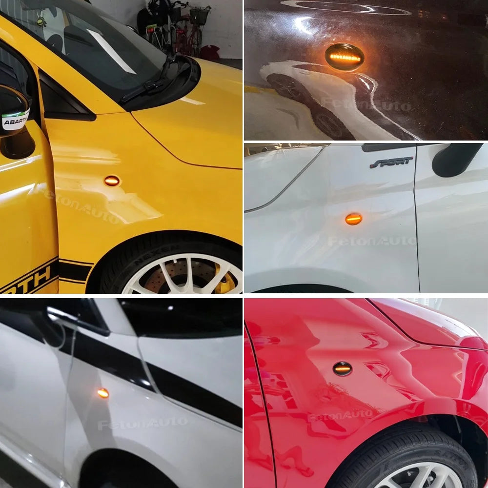 Dynamic LED Side Marker Lights for Fiat, Abarth, Alfa Romeo, Lancia &amp; Maserati – Sequential Turn Signal Indicators