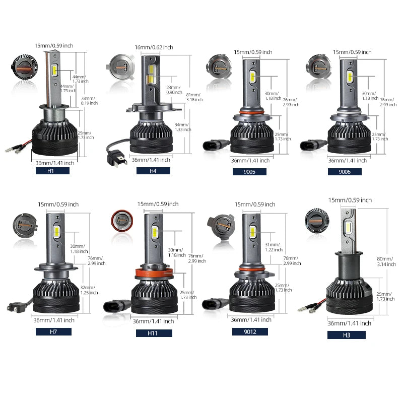 K5C/K6C LED Headlight Bulbs – 130W High-Power Automotive Lighting System