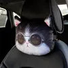 Dog Cat Car Neck Pillow Seat Belt Shoulder Pad Car Neck Pillow Travel 3D Animal Neck Cushion Universal Car Accessory Cartoon