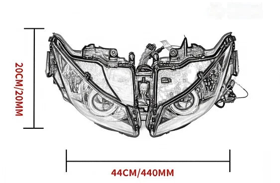 LED Headlight Assembly for Honda CBR1000RR 2012-2016 – Angel Eyes Motorcycle Headlamp Upgrade