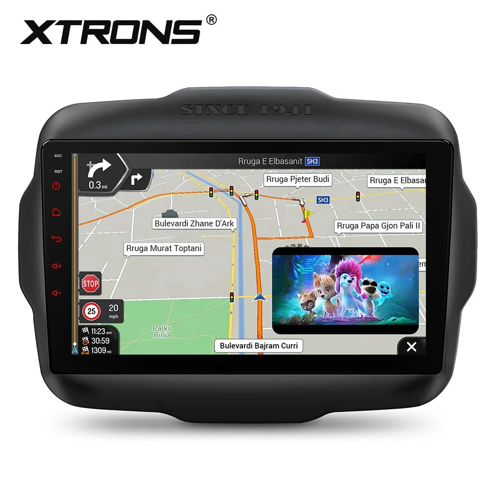 XTRONS 9" Android 14 Car Stereo for Jeep Renegade 2015-2020 – 4GB RAM, 64GB ROM, Wireless CarPlay & Android Auto