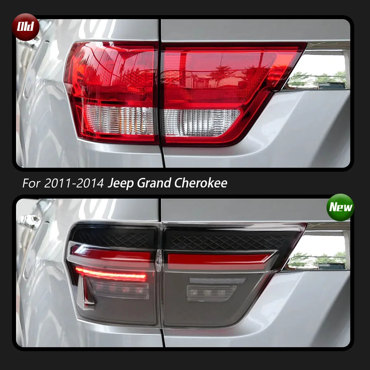 TYPY for JEEP Grand Cherokee Taillight Assemblies with LED Rear Lights Running Lights Turn Signals Plug and Play 2011-2013
