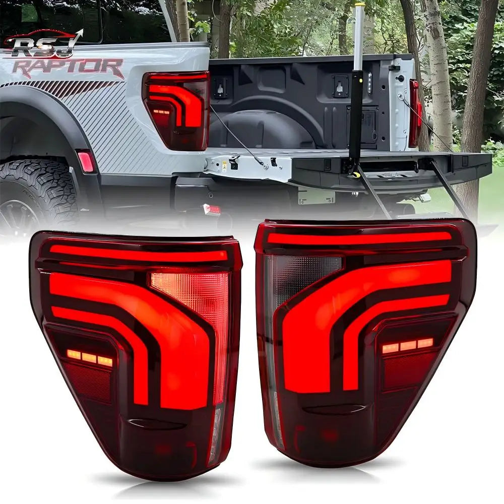 RSJ LED Tail Lights for Ford F-150 2021-2025 – Dynamic Brake Lights & Turn Signals