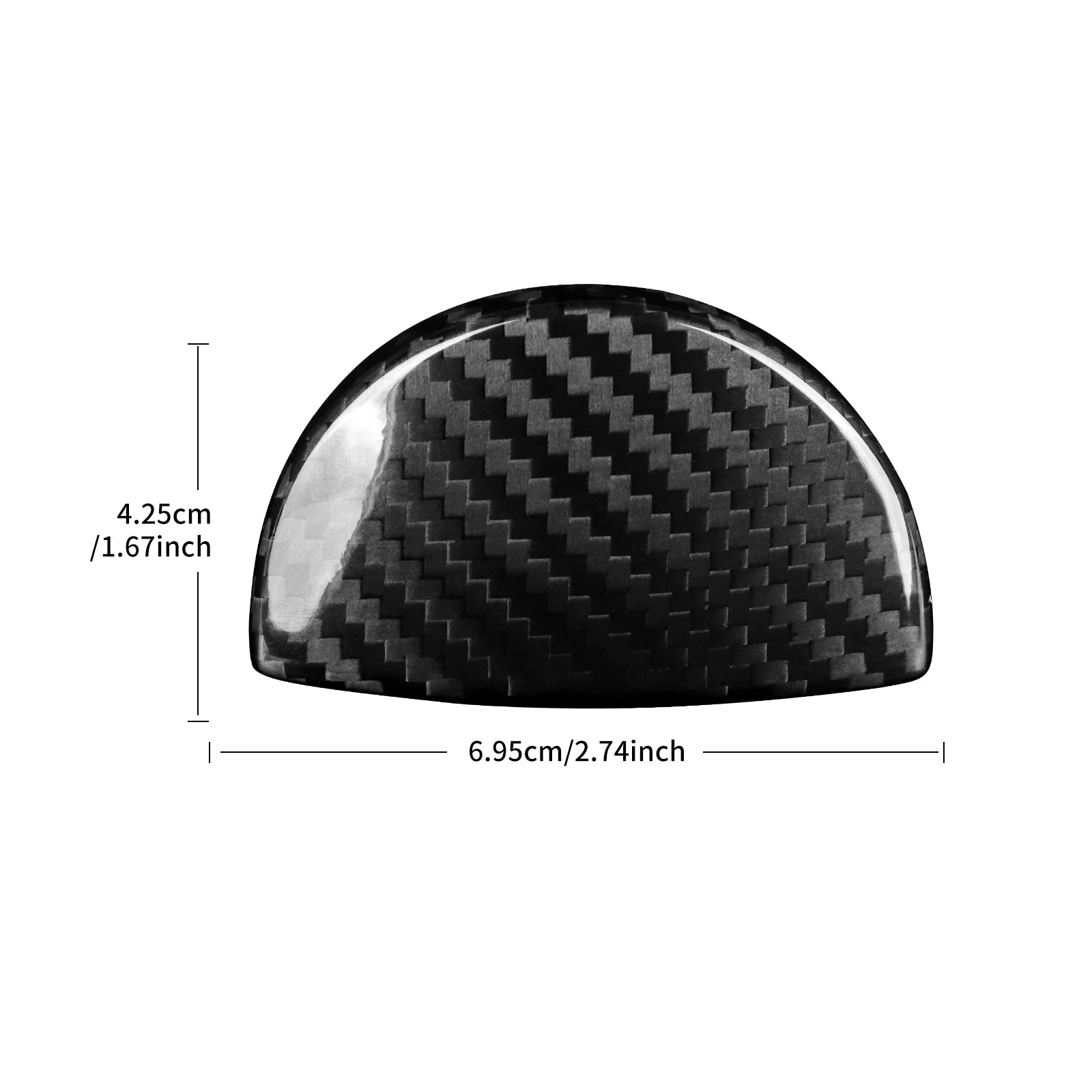 Real Carbon Fiber Glovebox Button Cover for Fiat 500 &amp; Abarth 595 (2011–2023)