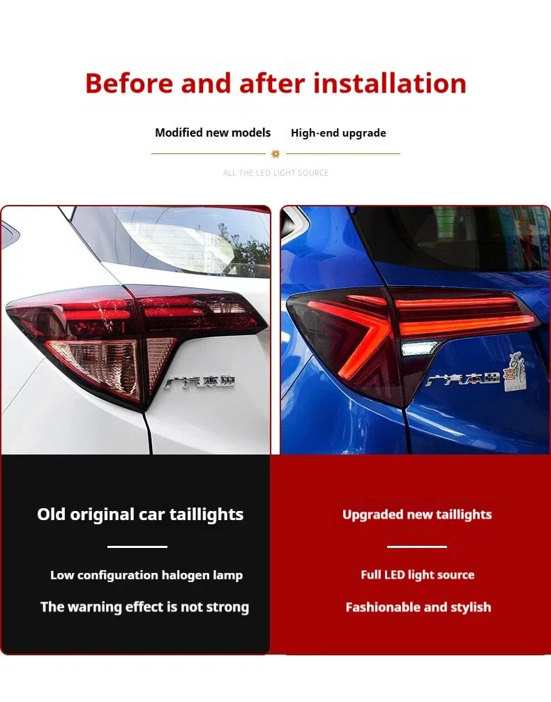 VLAND LED Tail Lights for Honda HR-V / Vezel 2014-2022 – Dynamic Sequential Turn Signals &amp; Premium Rear Light Assembly