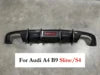 Rear Bumper Diffuser with LED for Audi A4 / S4 B9 (2017–2019)