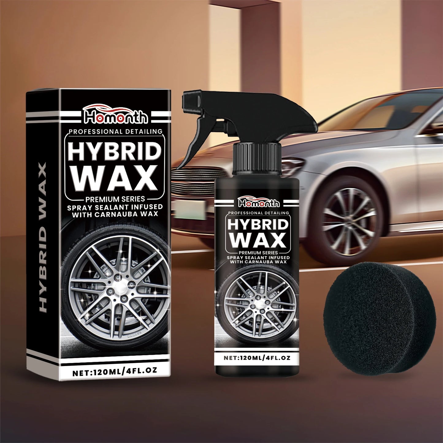 Homonth Automotive Tire Shine Spray Wheel Cleaning and Polishing Coating Liquid Care Agent for Car Polish