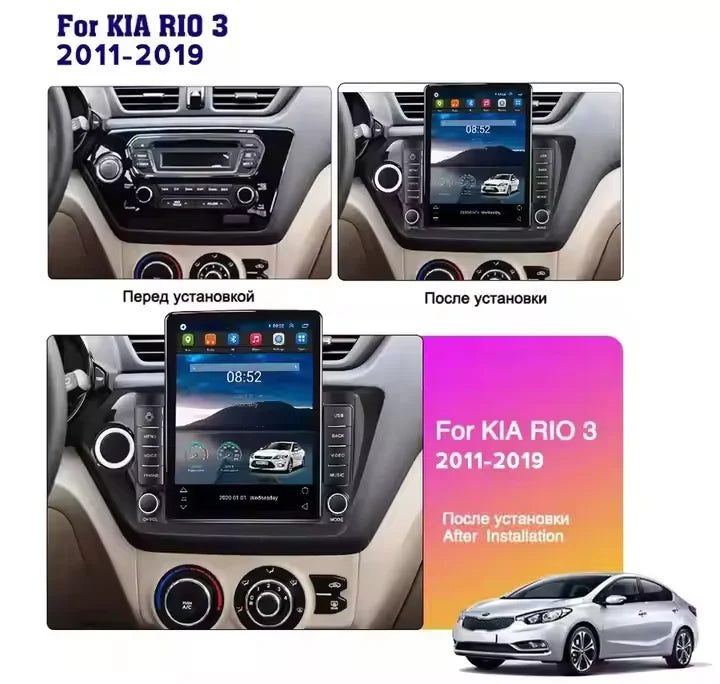 Android13 IPS DSP Car Radio Multimedia Player for KIA RIO3 2011-2016 4G 64G Car-play Car GPS Navigation Android Stereo Audio