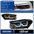 G30 Headlight 5 Series 2018-2020 Dual Color Version Upgrade Lamp Ikon LED Auto DRL Signal Spoon Head Lamp for Bmw
