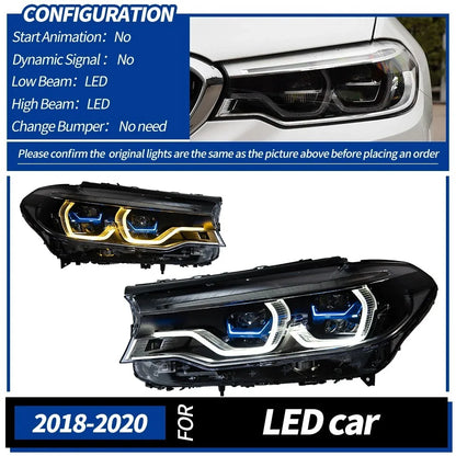 Dual Color Ikon LED Headlights for BMW 5 Series G30 (2018–2020)
