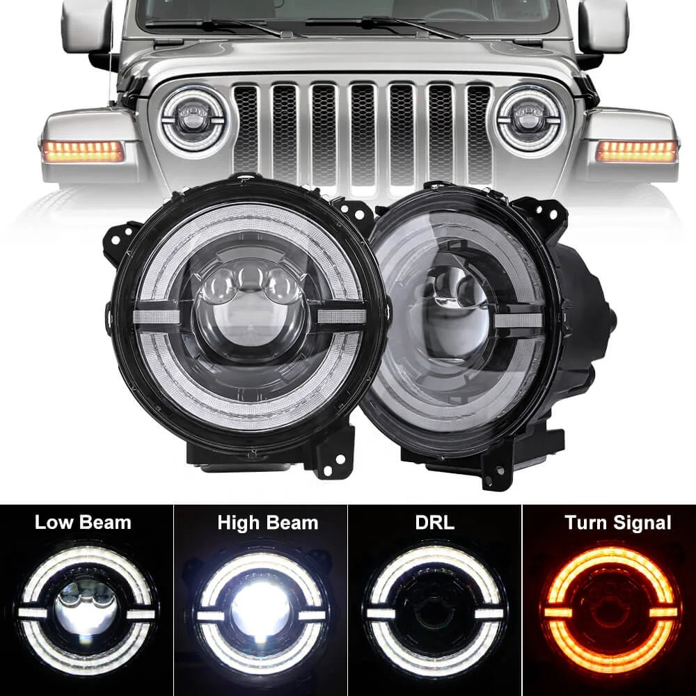 sunlight Headlight Headlamp 9 Inch for jeep for wrangler jl 2018-2020