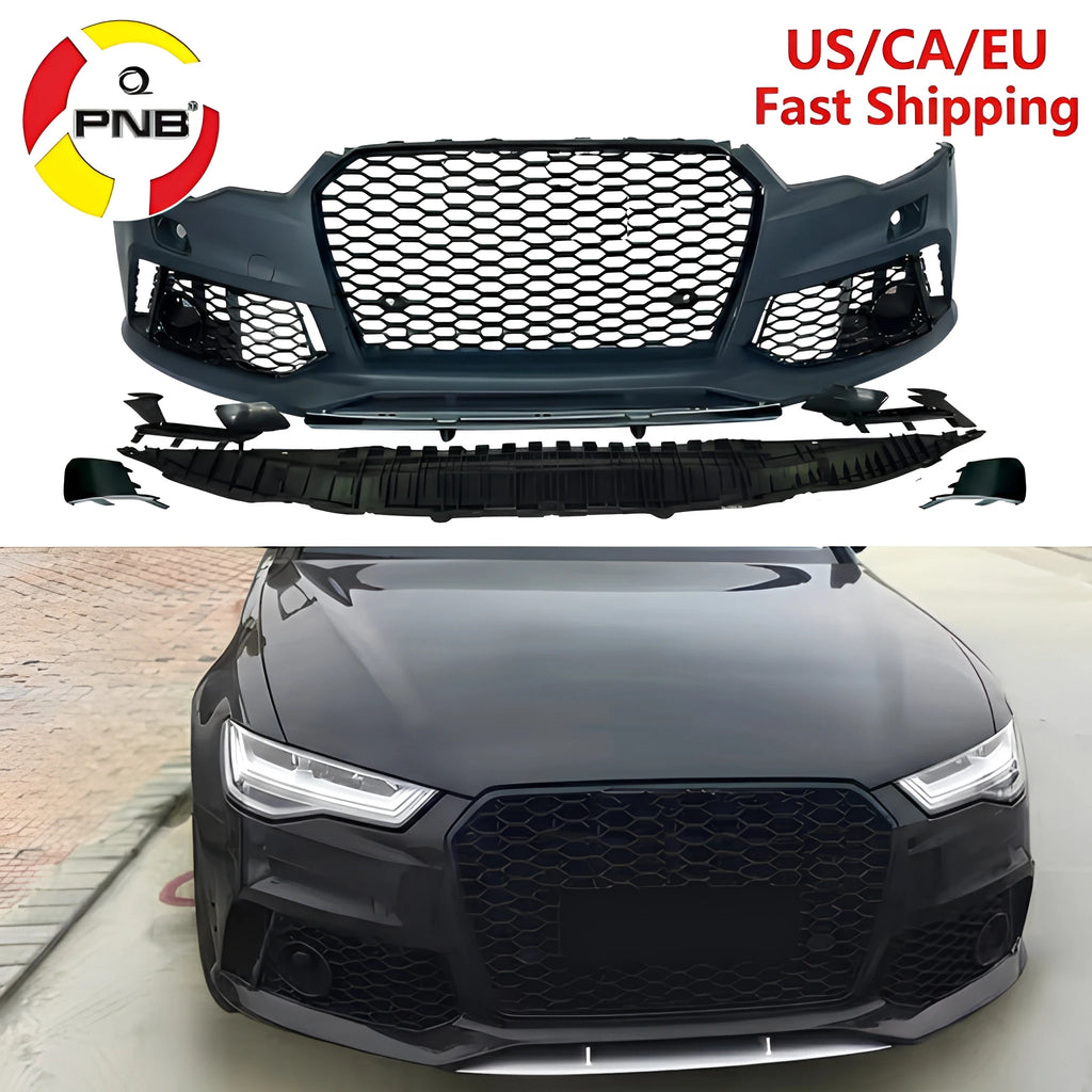 RS6 Style Front Bumper Kit for Audi A6 / S6 C7.5 (2016–2018)