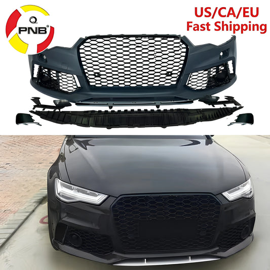 RS6 Style Front Bumper Kit for Audi A6 / S6 C7.5 (2016–2018)