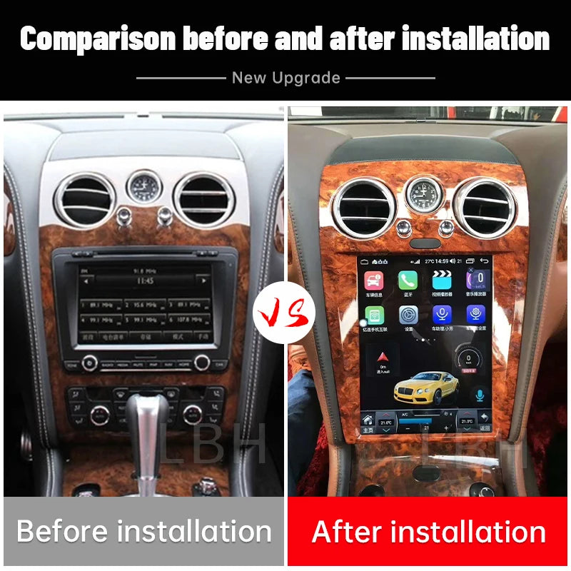 12.1" Android Multimedia System for Bentley Flying Spur &amp; Continental (2005–2019) | Wireless CarPlay, Android Auto &amp; GPS Navigation