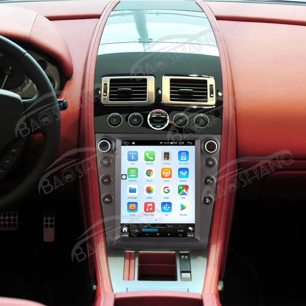 10.4" Android 14 Multimedia Navigation System with Wireless CarPlay for Aston Martin (2005-2015)