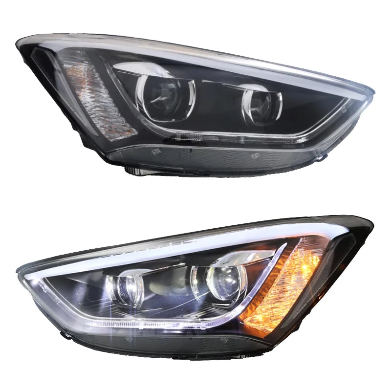 YU GUANG for Hyundai IX45 Santafe Grand 2013 2016 Auto Parts LED Head Light Headlights Upgrade LED Eyes Headlamp Projectors