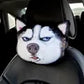 Dog Cat Car Neck Pillow Seat Belt Shoulder Pad Car Neck Pillow Travel 3D Animal Neck Cushion Universal Car Accessory Cartoon