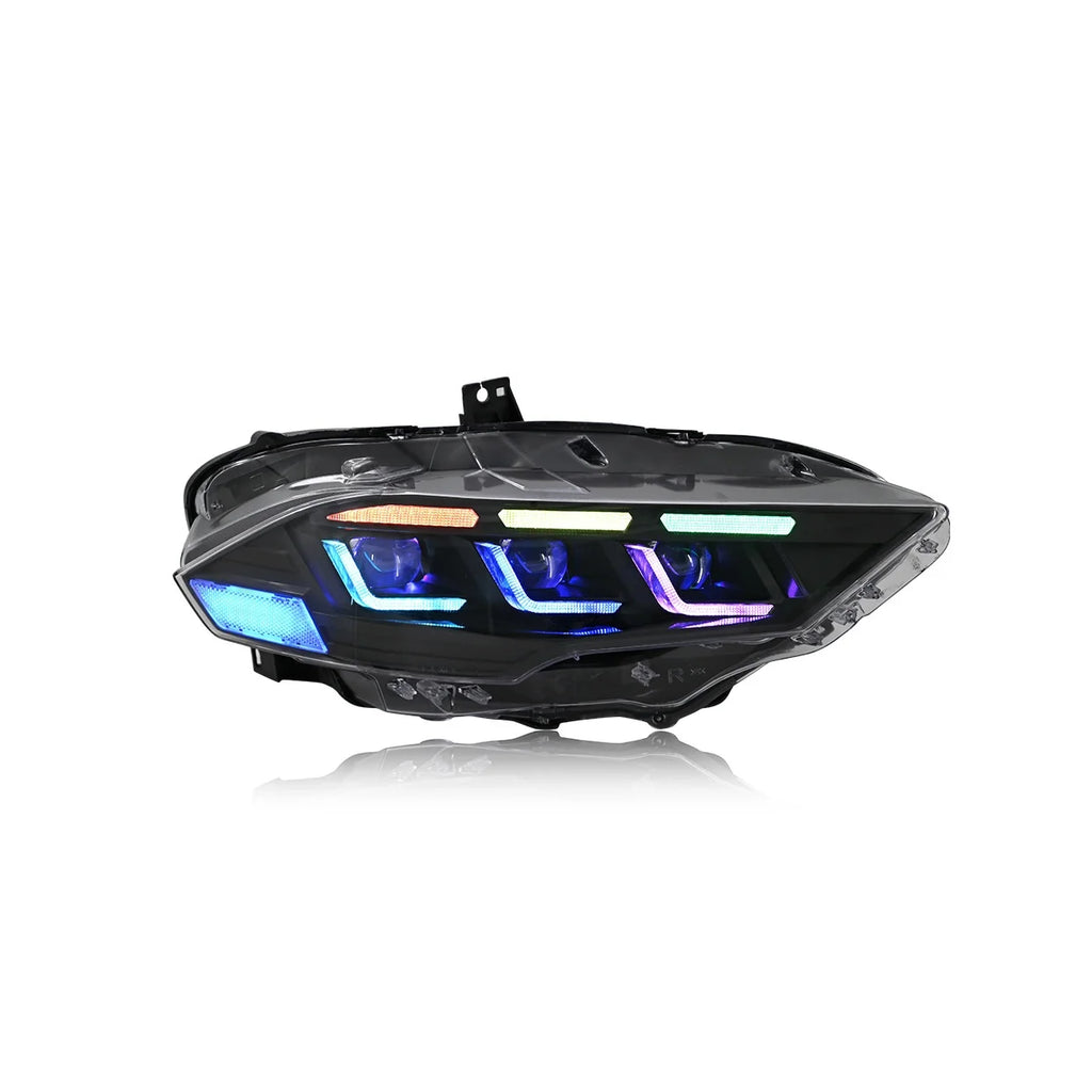 RGB LED Headlights for Ford Mustang 2018-2022 – Retrofit Upgrade Headlight Assembly